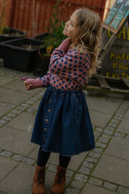 Fliink | Denim Skjørt - Dark denim blue