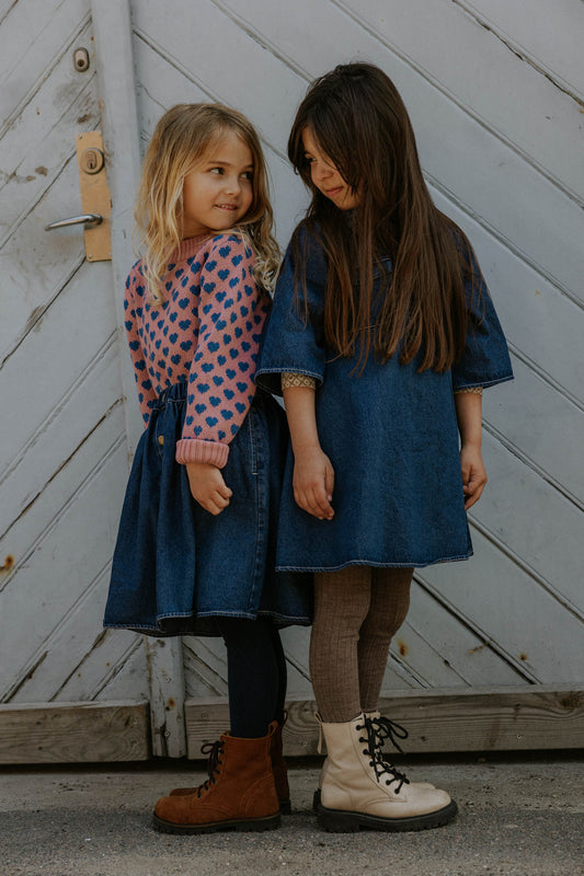 Fliink | Denim Kjole - Dark denim blue