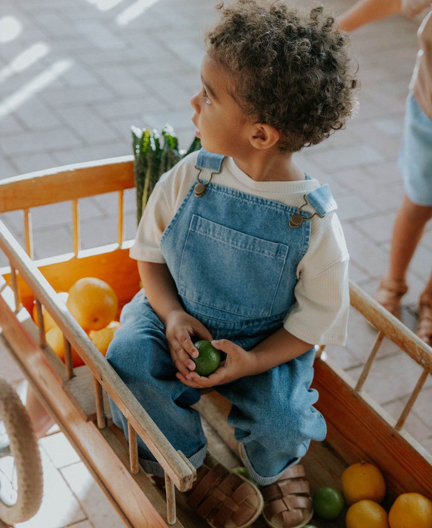 Fliink | Don Contrast Jeans Overall - Medium Denim Blue