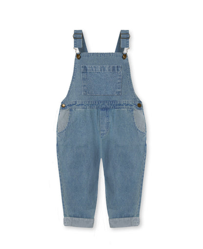 Fliink | Don Contrast Jeans Overall - Medium Denim Blue