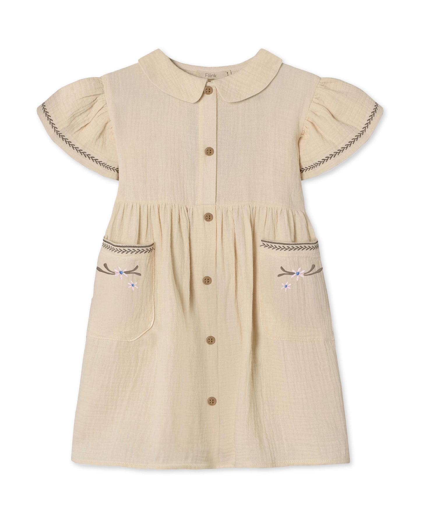 Fliink | Amour Flower dress - Sandshell