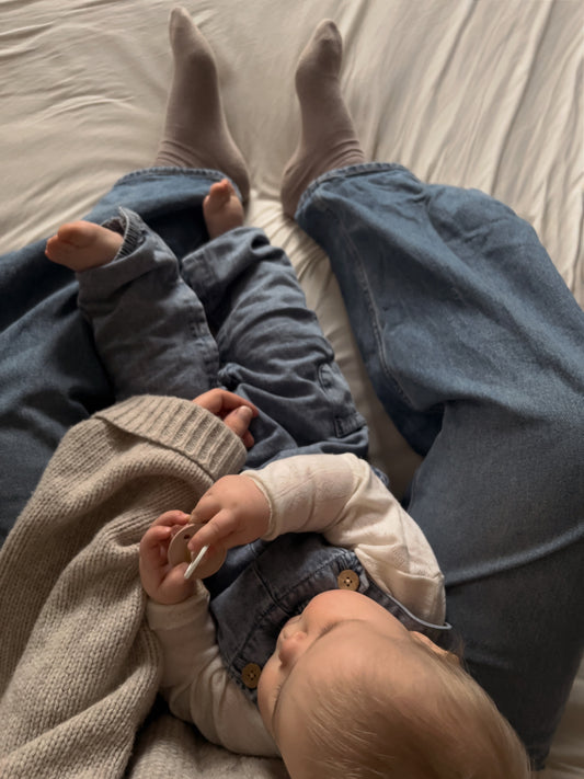 Lil Atelier BABY | Taya Unisex jeans selebukse - Medium Blue Denim