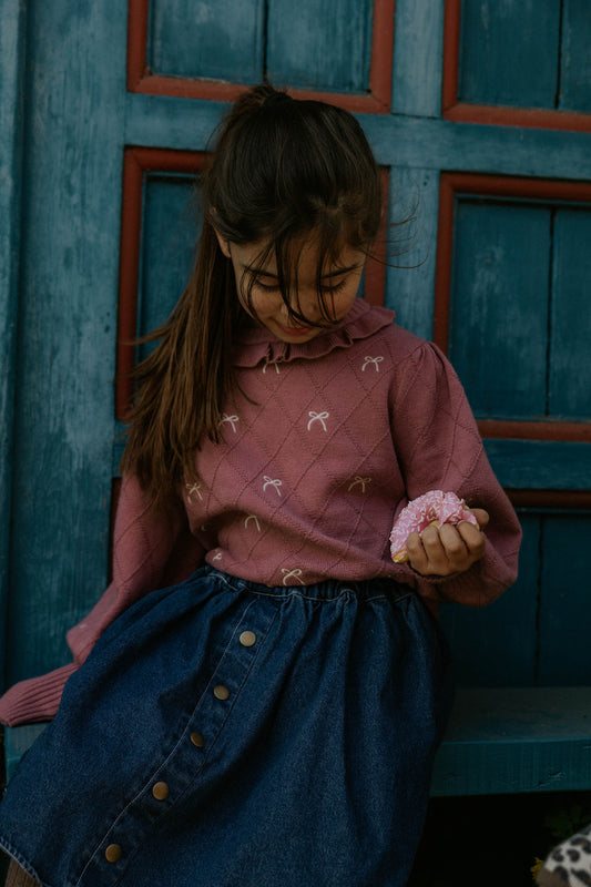 Fliink | Alon Bow Blouse - Ash Rose