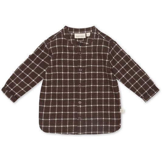 Thats Mine | Hugo myk flanell Skjorte  - Dark Brown Melange