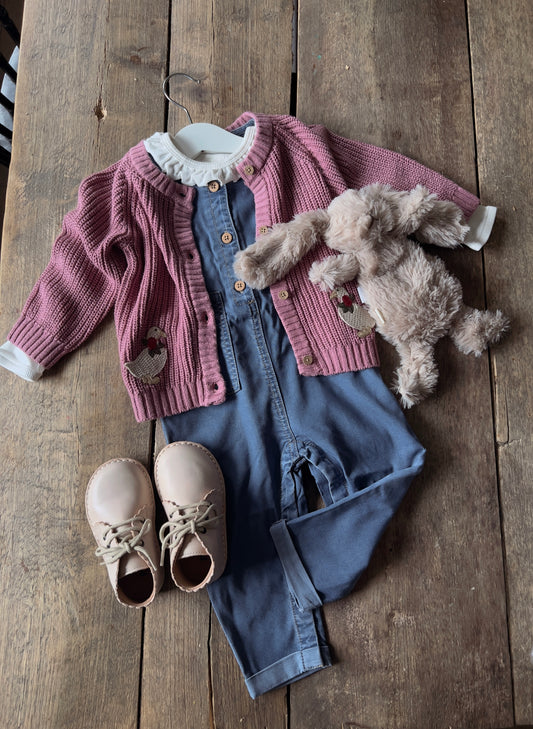 Name it Baby | Eddie Unisex Denim Overall - Medium Blue Denim