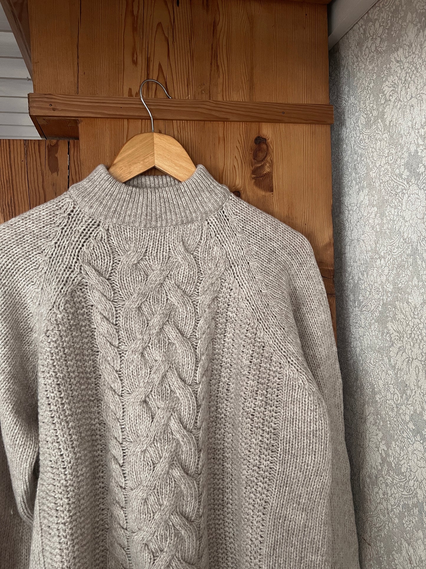 Anna b Official Voksen | Bjork Unisex Strikket ullgenser - Beige Melange