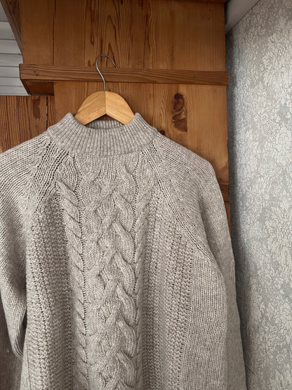 Anna b Official Voksen | Bjork Unisex Strikket ullgenser - Beige Melange