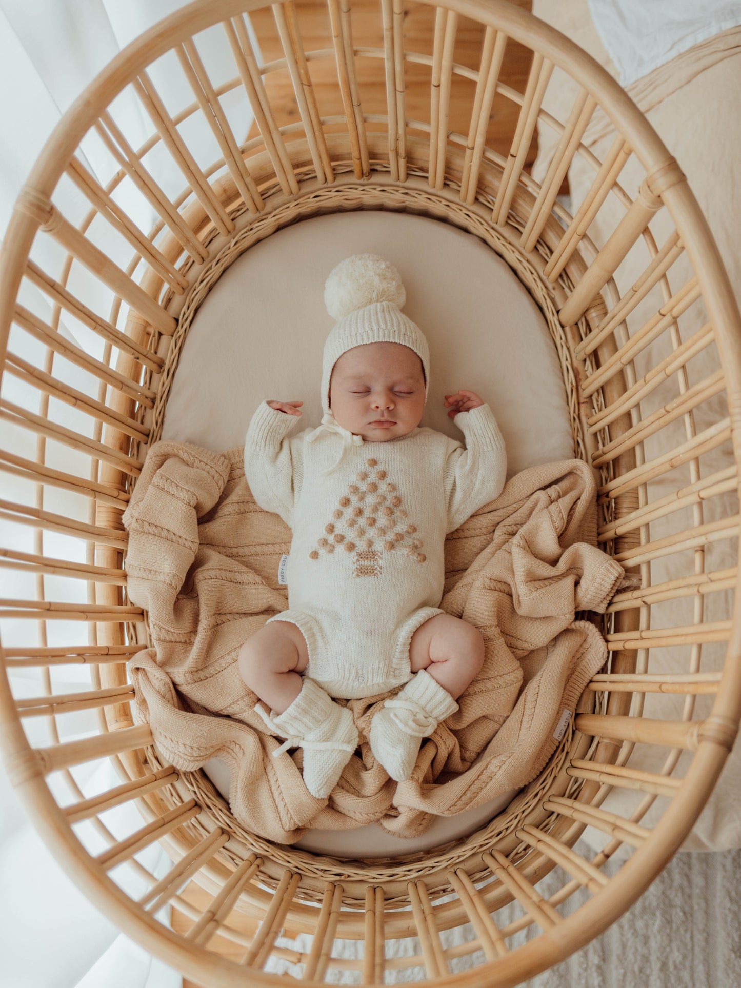 Ziggy Lou | Chunky Strikket Bonnet - Coconut