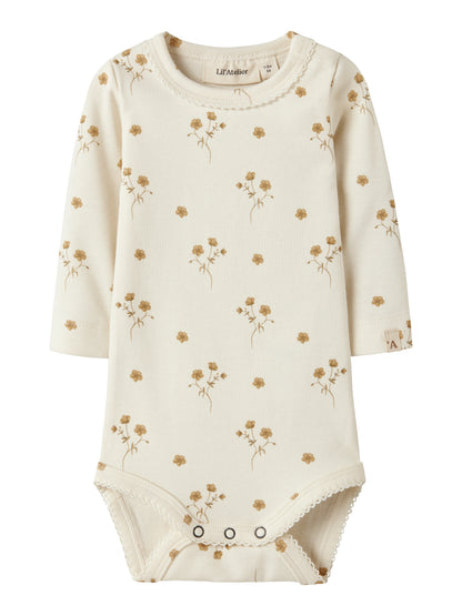 Lil Atelier BABY | Layo Slim Body - Coconut Milk FLOWER YELLOW