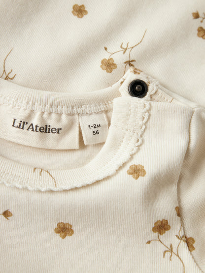 Lil Atelier BABY | Layo Slim Body - Coconut Milk FLOWER YELLOW