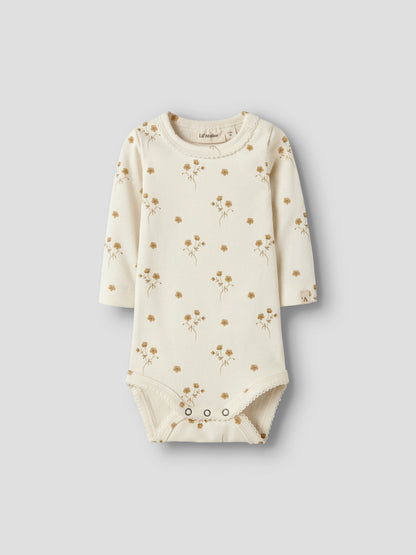 Lil Atelier BABY | Layo Slim Body - Coconut Milk FLOWER YELLOW
