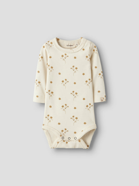 Lil Atelier BABY | Layo Slim Body - Coconut Milk FLOWER YELLOW