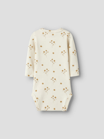 Lil Atelier BABY | Layo Slim Body - Coconut Milk FLOWER YELLOW