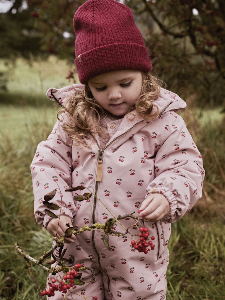 Lil Atelier Mini | Nalu strikket lue - Red Dahlia