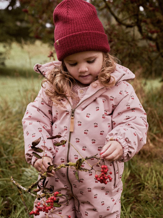 Lil Atelier Mini | Nalu strikket lue - Red Dahlia