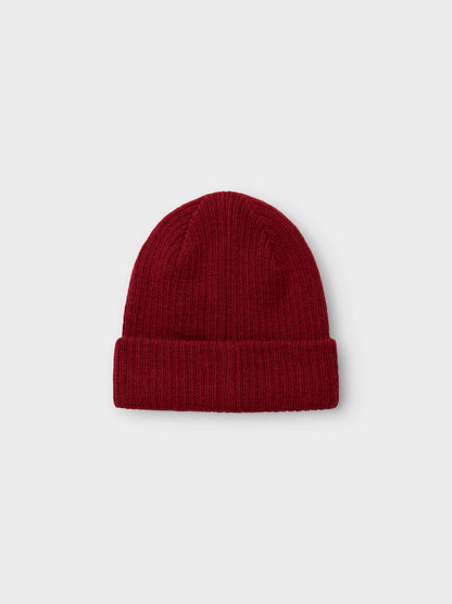 Lil Atelier Mini | Nalu strikket lue - Red Dahlia
