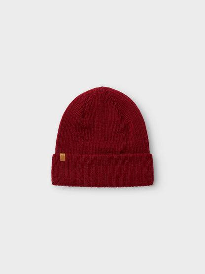 Lil Atelier Mini | Nalu strikket lue - Red Dahlia