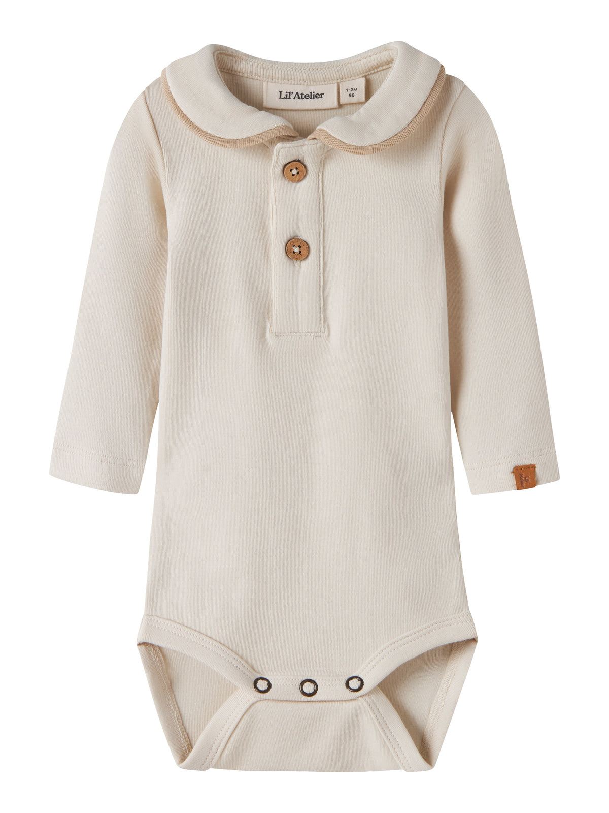 Lil Atelier Fundo slim body bestefarhals baby – Turtledove, bilde 4