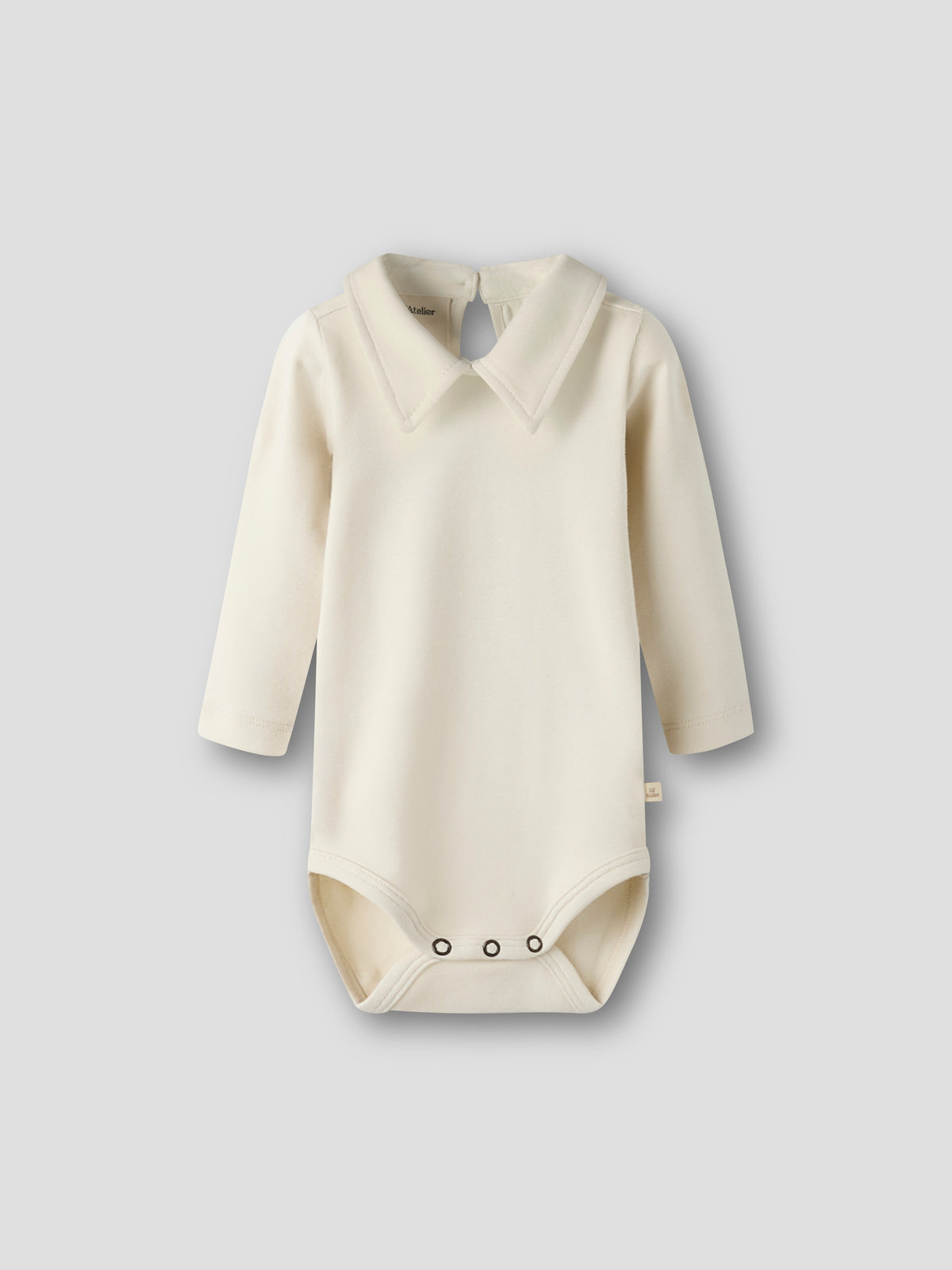 Lil Atelier Fundo body med krage til baby – Turtledove