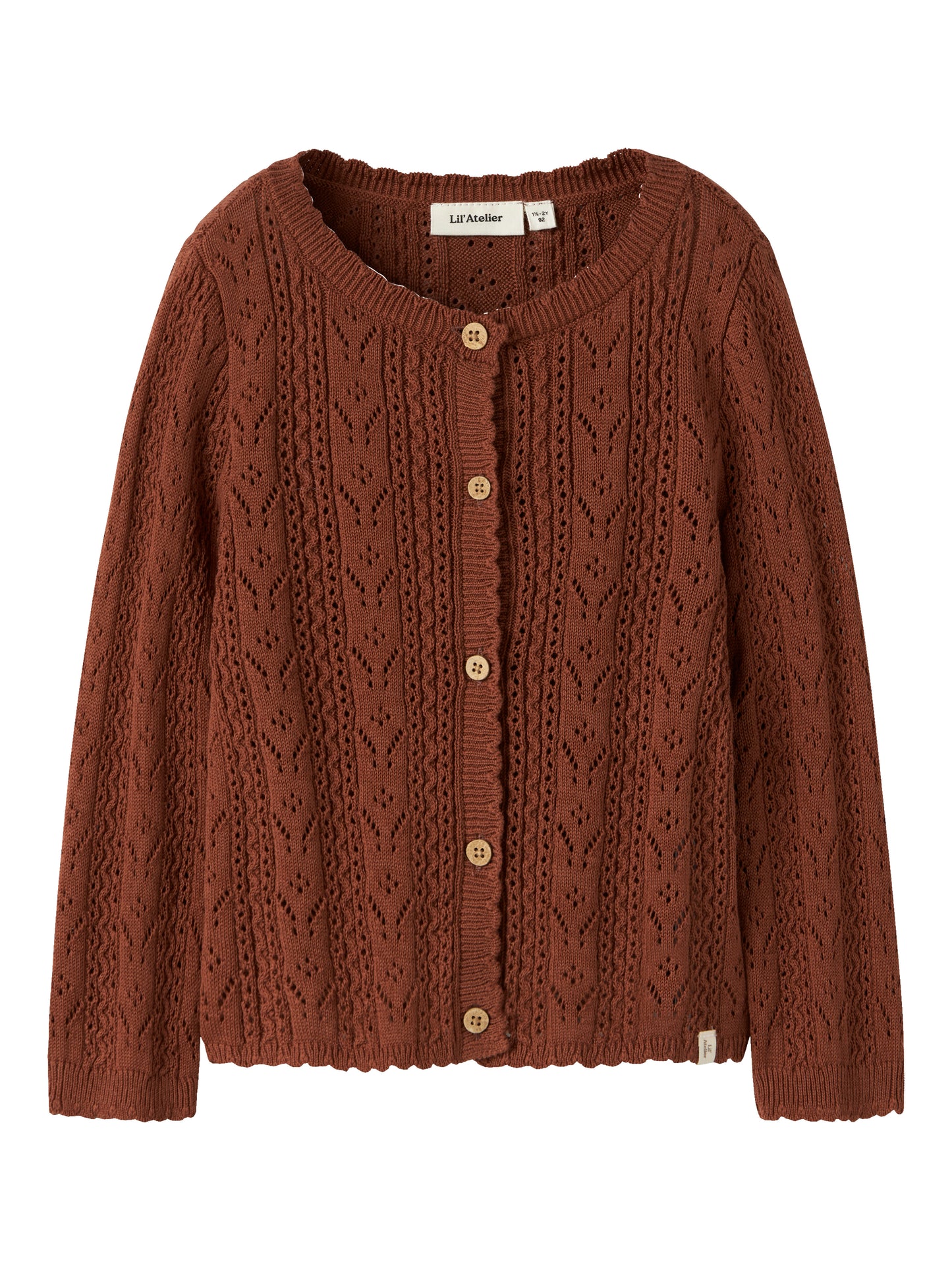 Lil Atelier MINI | Kajsa Strikket Cardigan - Maple Syrup