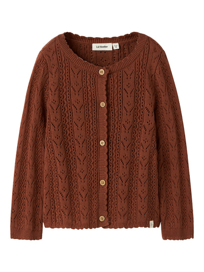 Lil Atelier MINI | Kajsa Strikket Cardigan - Maple Syrup