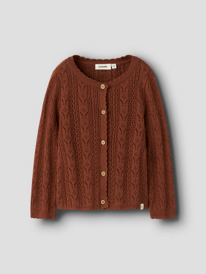 Lil Atelier MINI | Kajsa Strikket Cardigan - Maple Syrup