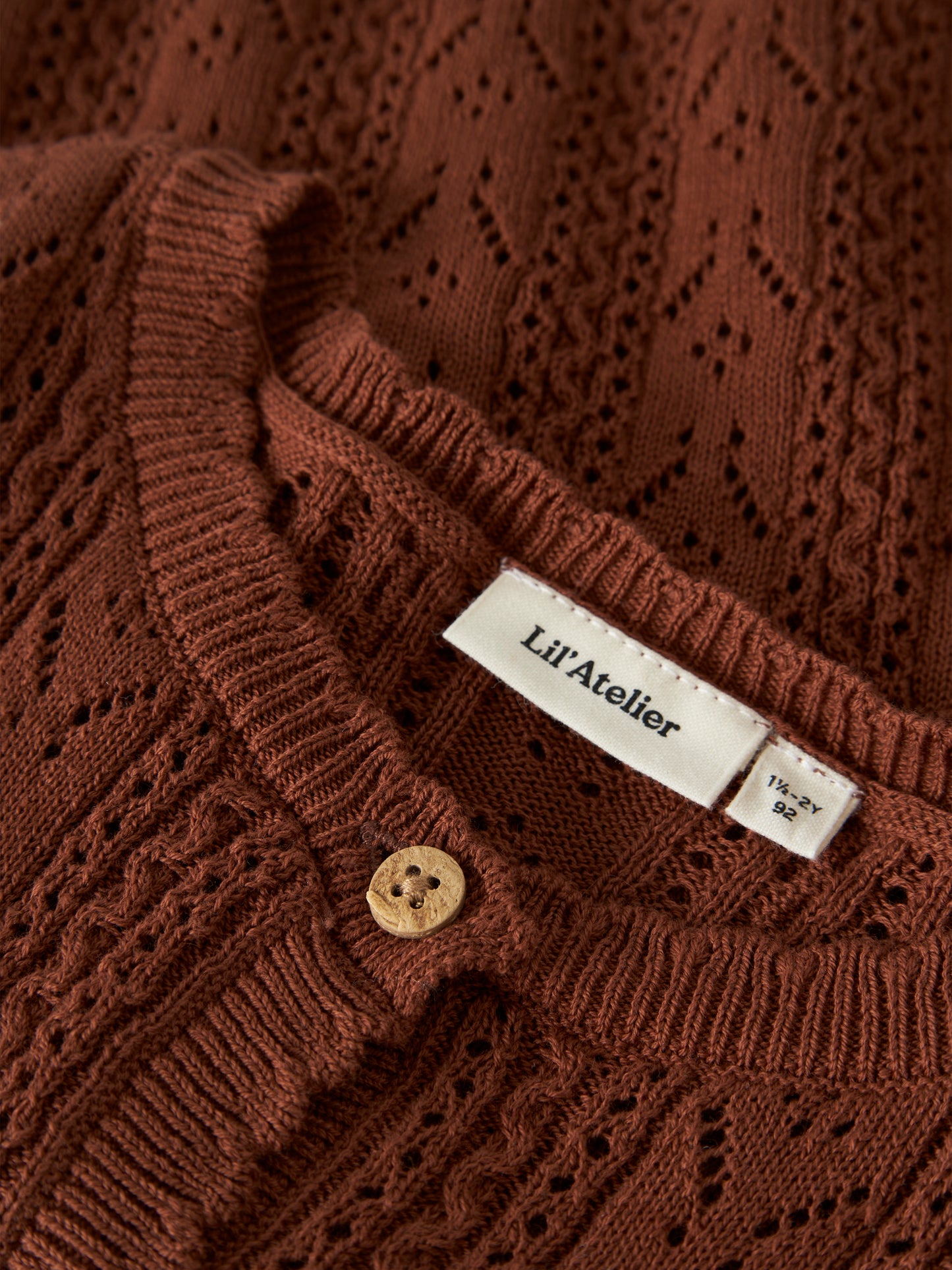 Lil Atelier MINI | Kajsa Strikket Cardigan - Maple Syrup