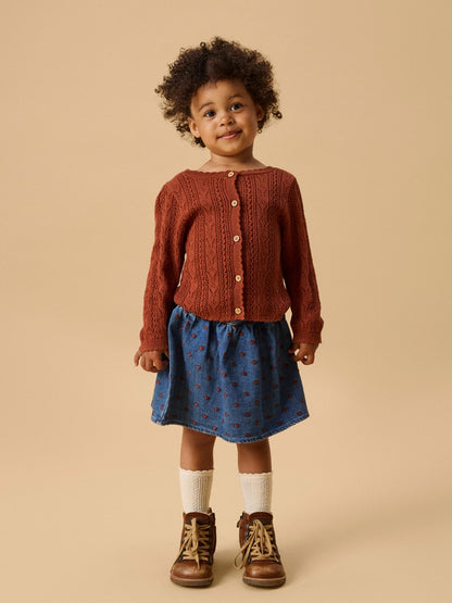 Lil Atelier MINI | Kajsa Strikket Cardigan - Maple Syrup