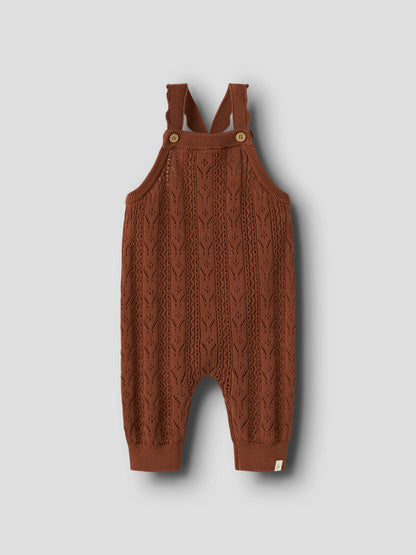 Lil Atelier BABY | Kajsa Strikket overall - Maple Syrup