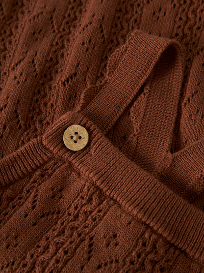 Lil Atelier BABY | Kajsa Strikket overall - Maple Syrup