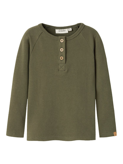 Lil Atelier MINI | Luno Slim Top - Winter Moss