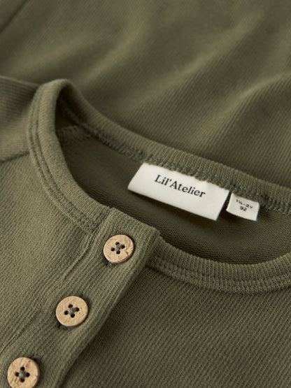 Lil Atelier MINI | Luno Slim Top - Winter Moss
