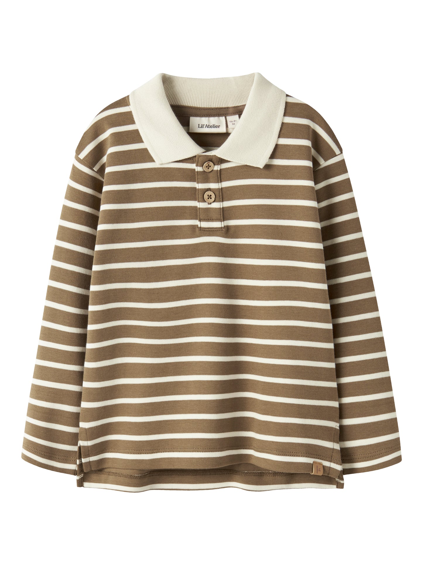 Lil Atelier MINI | Limia Loose Polo Shirt - Kangaroo Turtledove
