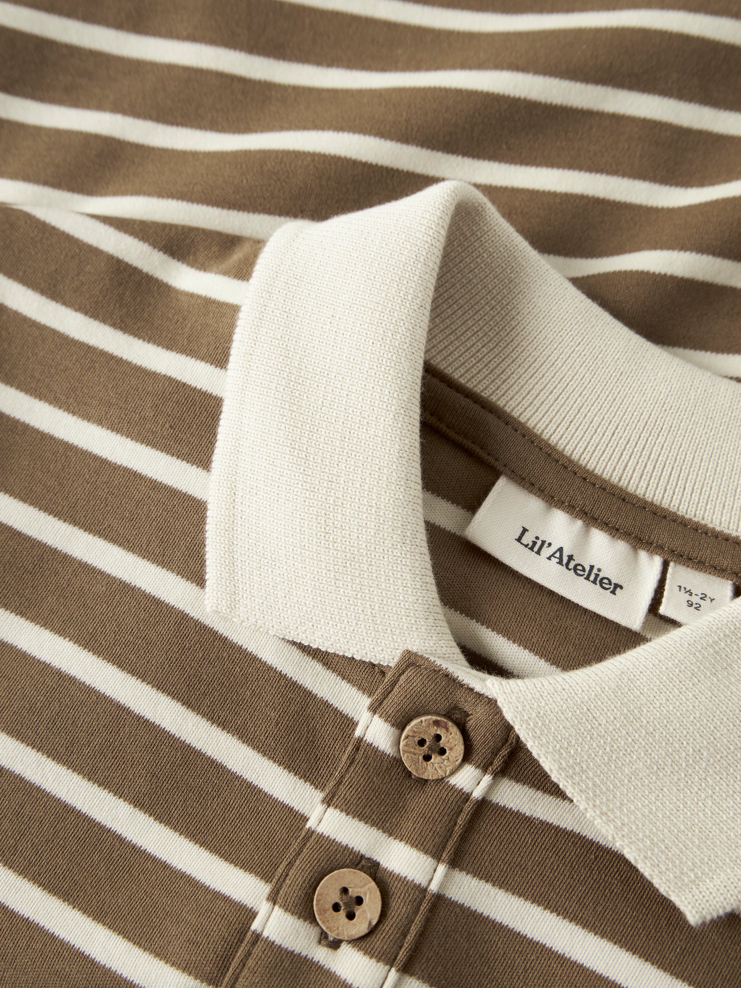 Lil Atelier MINI | Limia Loose Polo Shirt - Kangaroo Turtledove