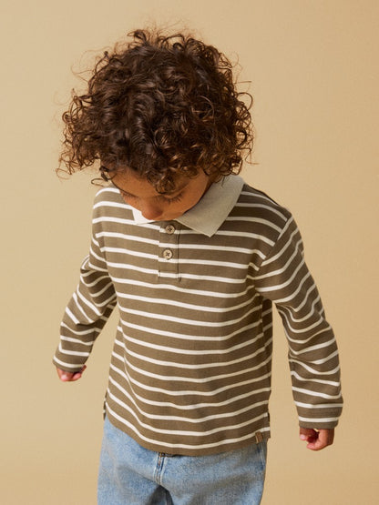 Lil Atelier MINI | Limia Loose Polo Shirt - Kangaroo Turtledove