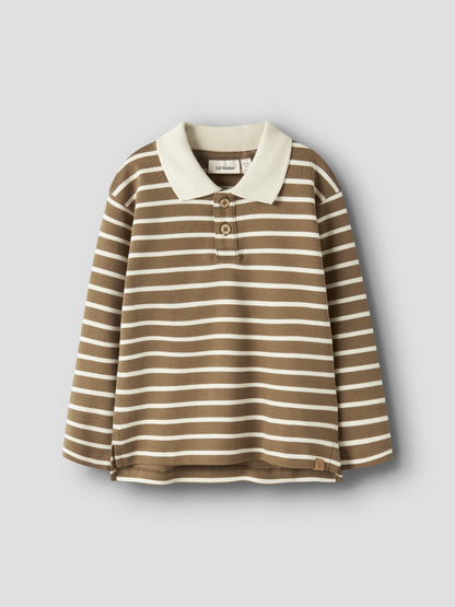 Lil Atelier MINI | Limia Loose Polo Shirt - Kangaroo Turtledove