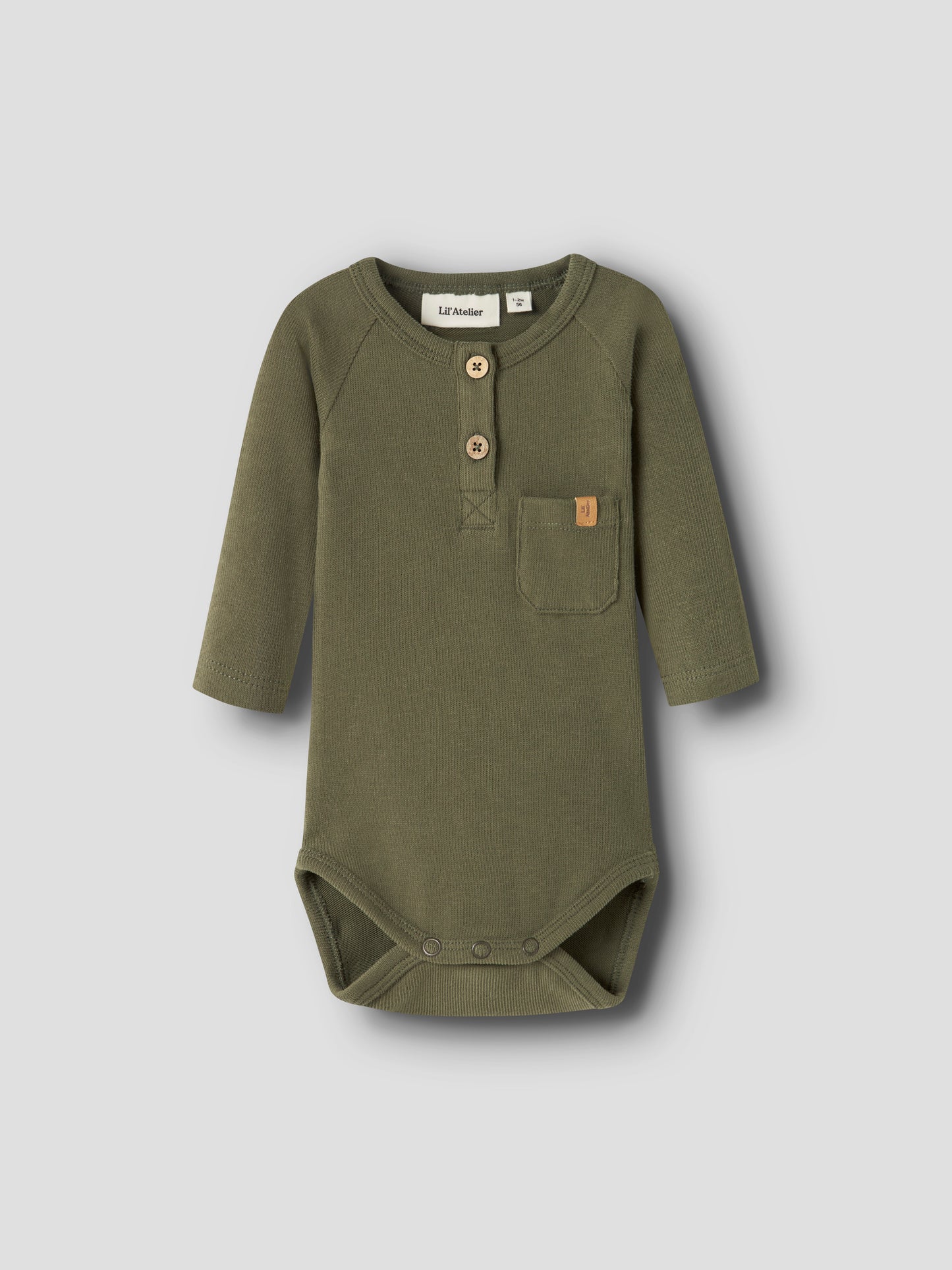 Lil Atelier BABY | Luno Slim Body - Winter Moss