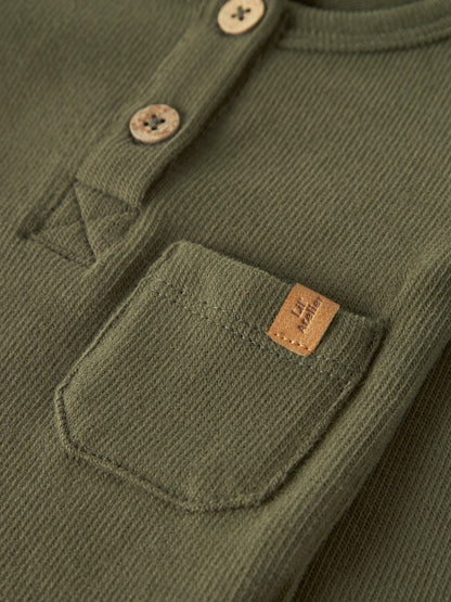 Lil Atelier BABY | Luno Slim Body - Winter Moss