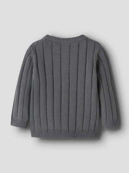 Lil Atelier BABY | Lomon strikket cardigan - Poppy Seed