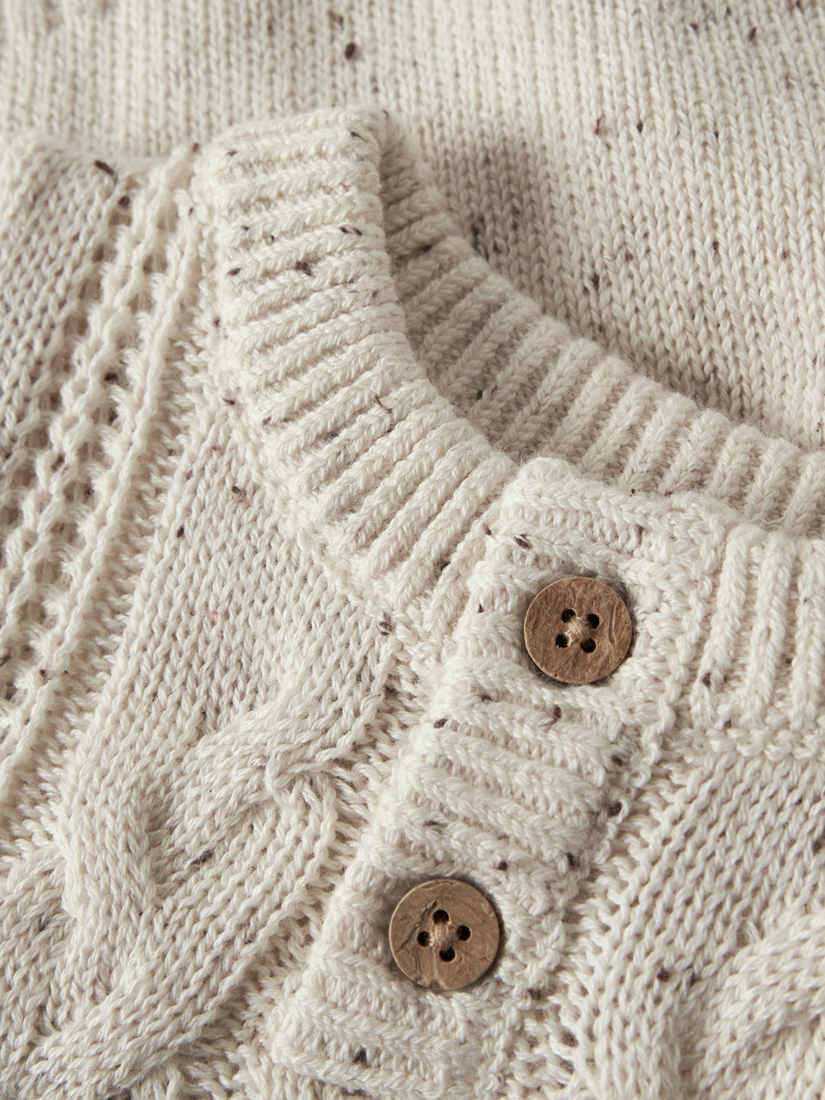 Lil Atelier BABY | Galto strikket vest i bomull - Turtledove