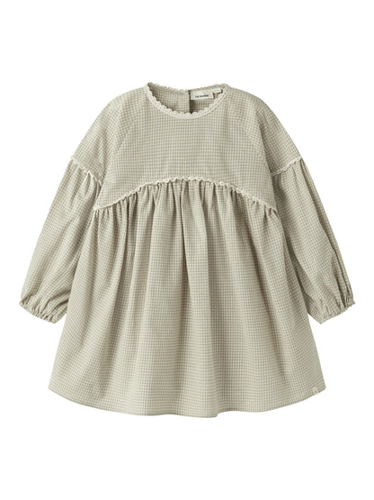 Lil Atelier MINI | Foleno Kjole - Moss Gray