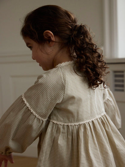 Lil Atelier MINI | Foleno Kjole - Moss Gray