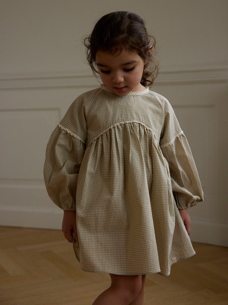 Lil Atelier MINI | Foleno Kjole - Moss Gray