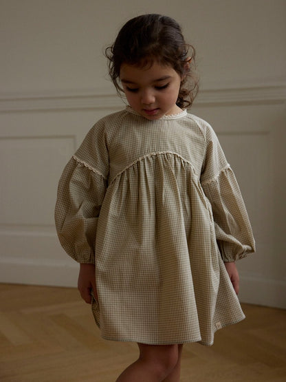 Lil Atelier MINI | Foleno Kjole - Moss Gray