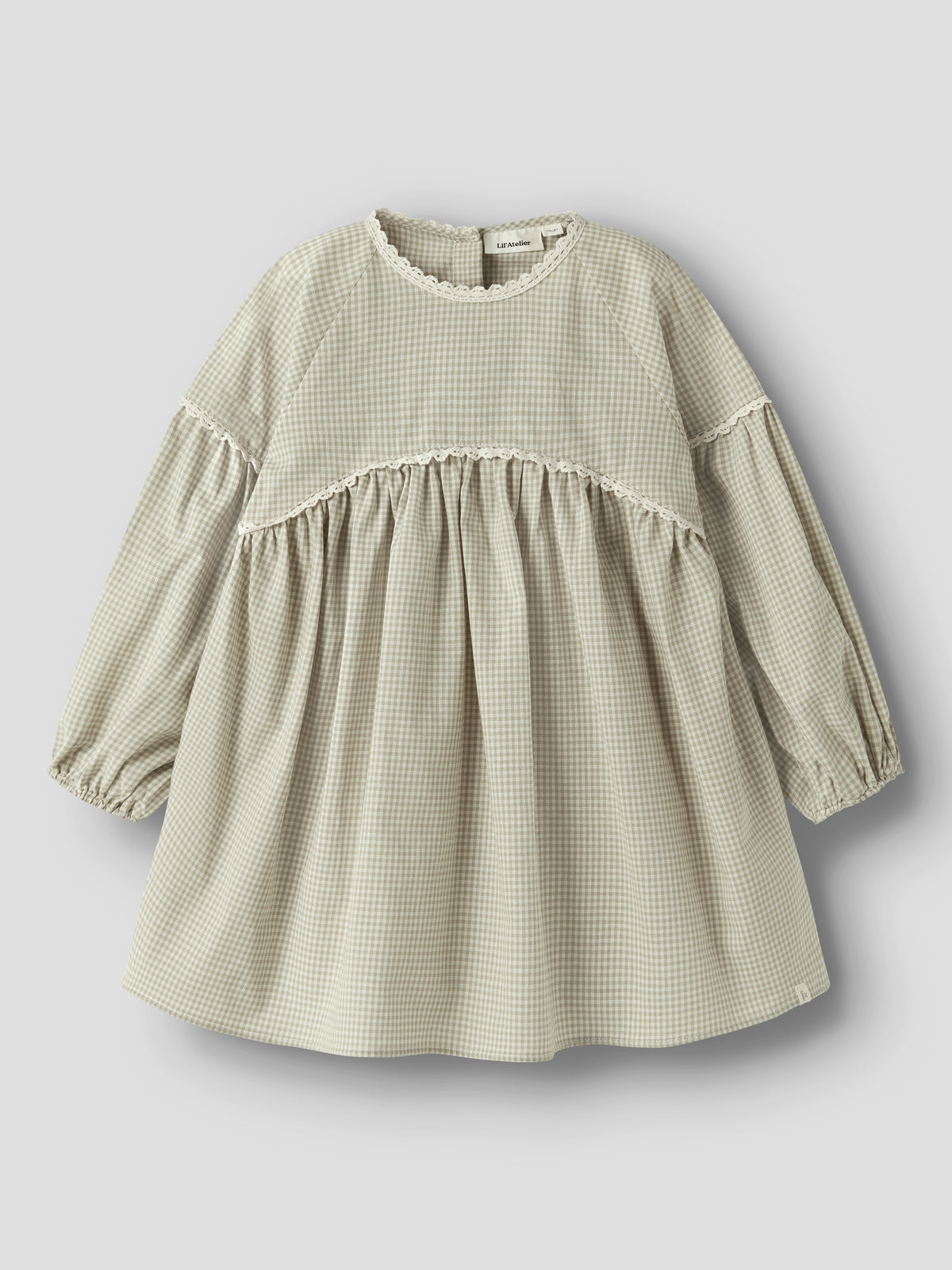 Lil Atelier MINI | Foleno Kjole - Moss Gray