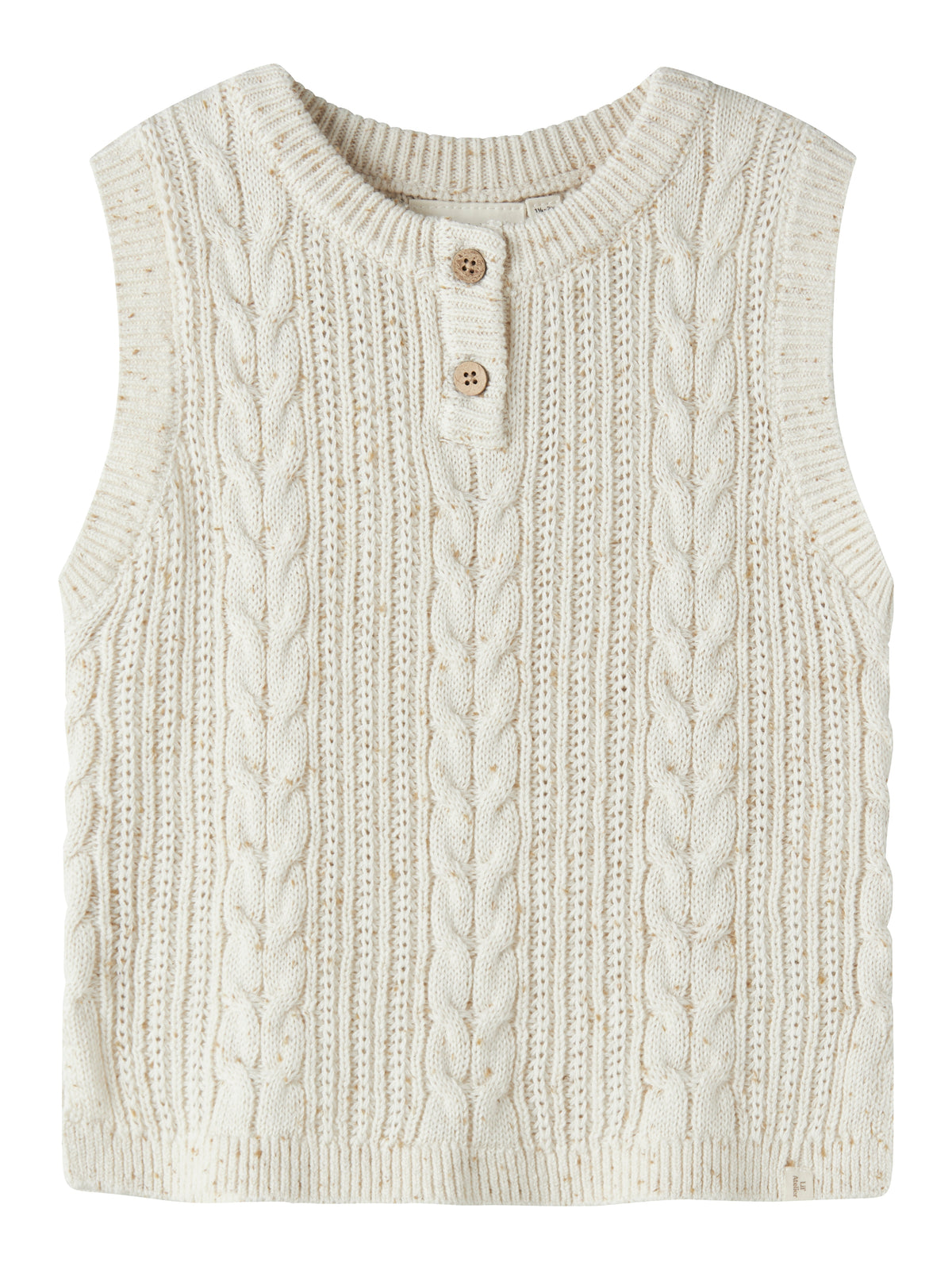 Lil Atelier MINI | Galto Strikket vest i bomull  - Turtledove