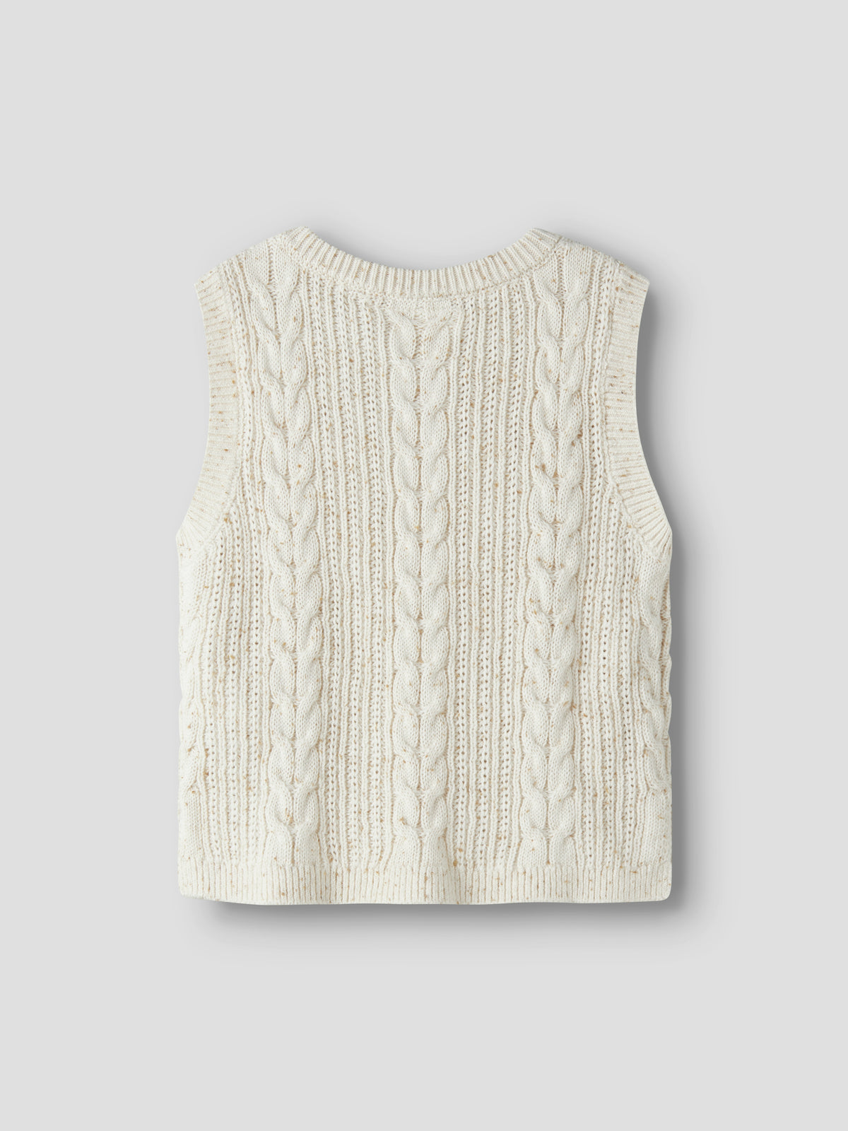 Lil Atelier MINI | Galto Strikket vest i bomull  - Turtledove