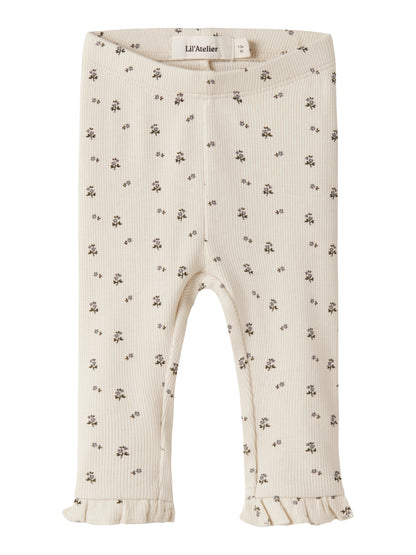 Lil Atelier Baby | Lago Slim Leggings - Turtledove Blue Flower