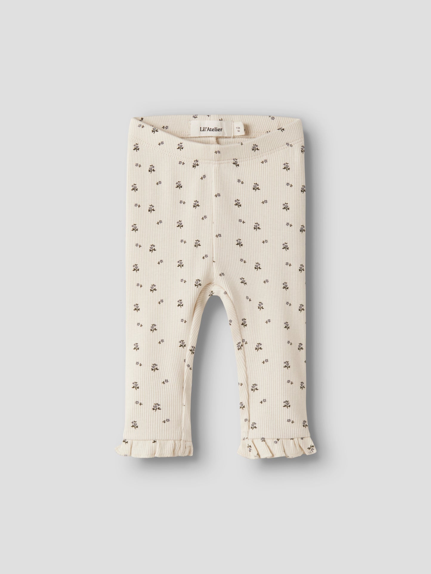 Lil Atelier Baby | Lago Slim Leggings - Turtledove Blue Flower