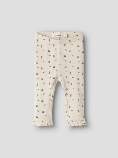 Lil Atelier Baby | Lago Slim Leggings - Turtledove Blue Flower